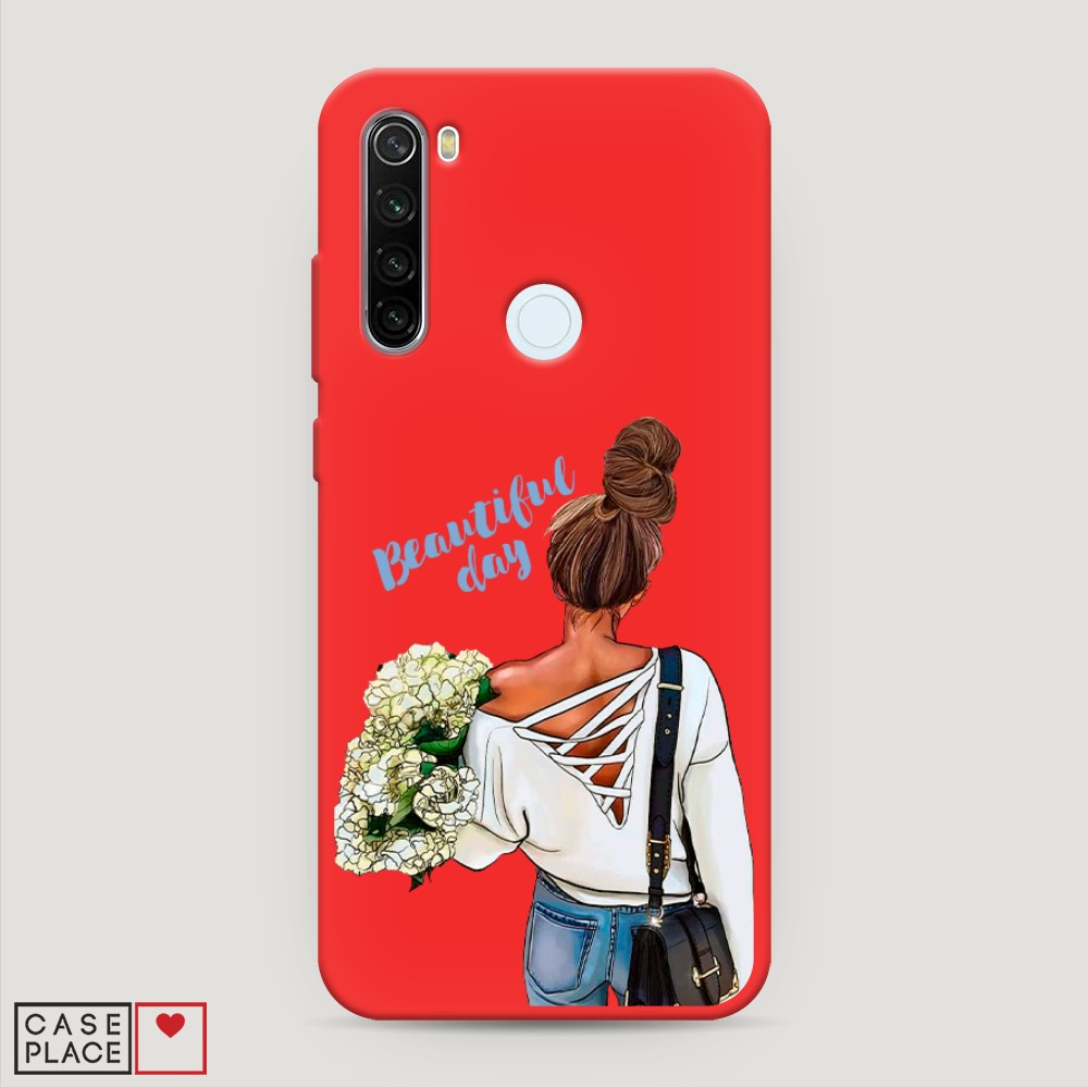 фото Матовый силиконовый чехол "beautiful day vector" на xiaomi redmi note 8t awog