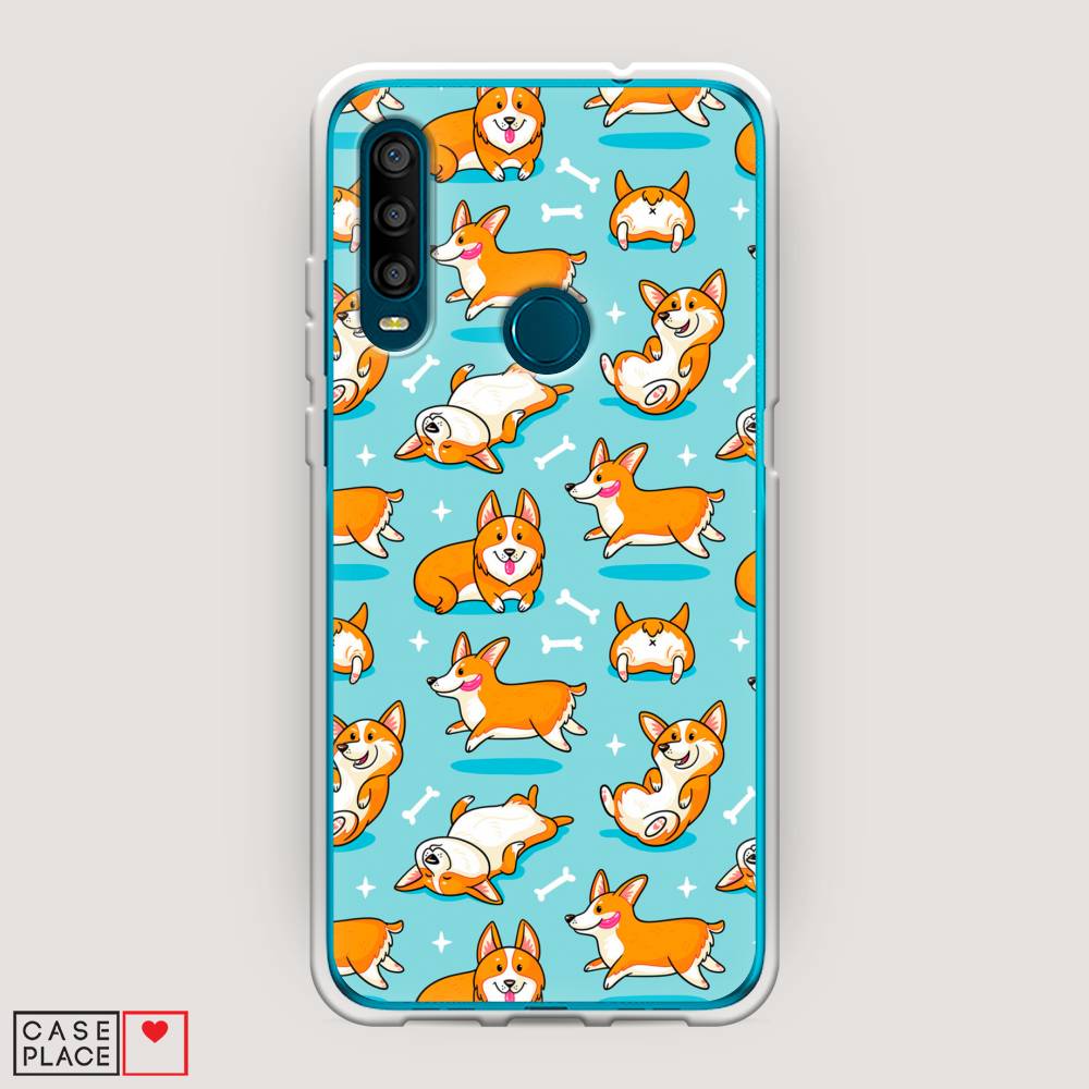 

Чехол Awog на Alcatel 1SE (2020) / Алкатель 1SE (2020) "Веселые корги", Разноцветный, 171250-2