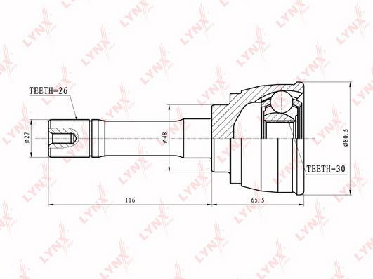 

ШРУС наруж.SUZUKI VITARA 2.0TD-2.5 95-98/GRAND VITARA 2.0TD-2.5 98=>