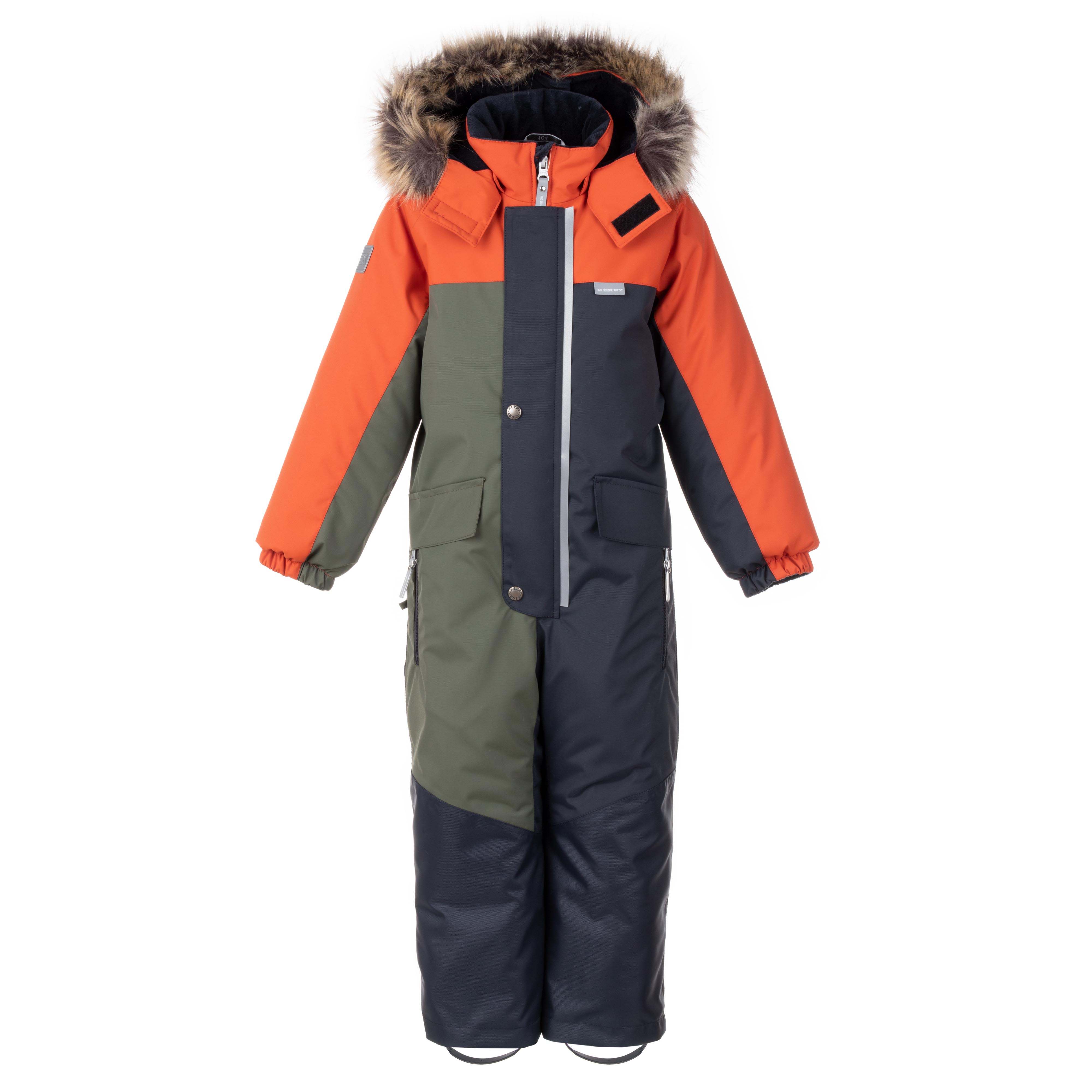 

Комбинезон детский KERRY K23427, оранжевый, синий, хаки, 122, K23427
