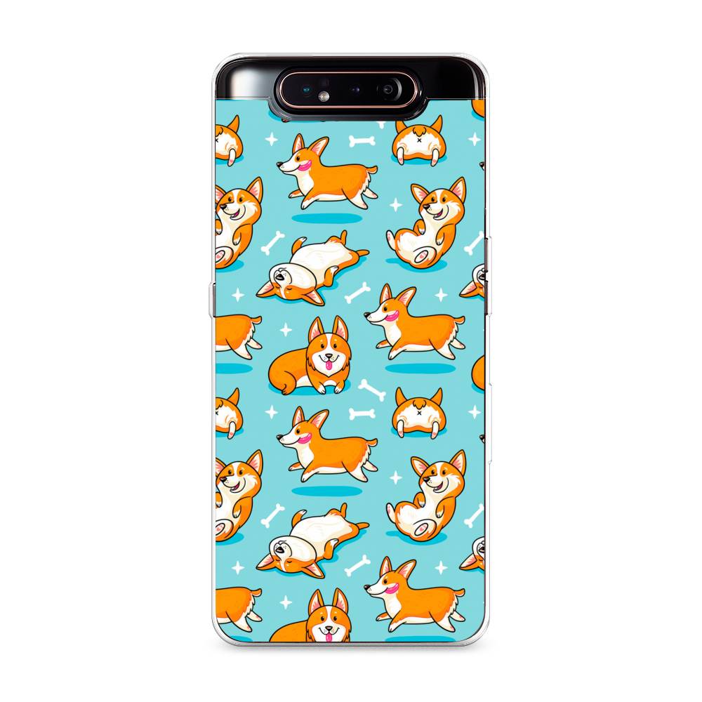 

Чехол Awog на Samsung Galaxy A80 "Веселые корги", Разноцветный, 28350-2