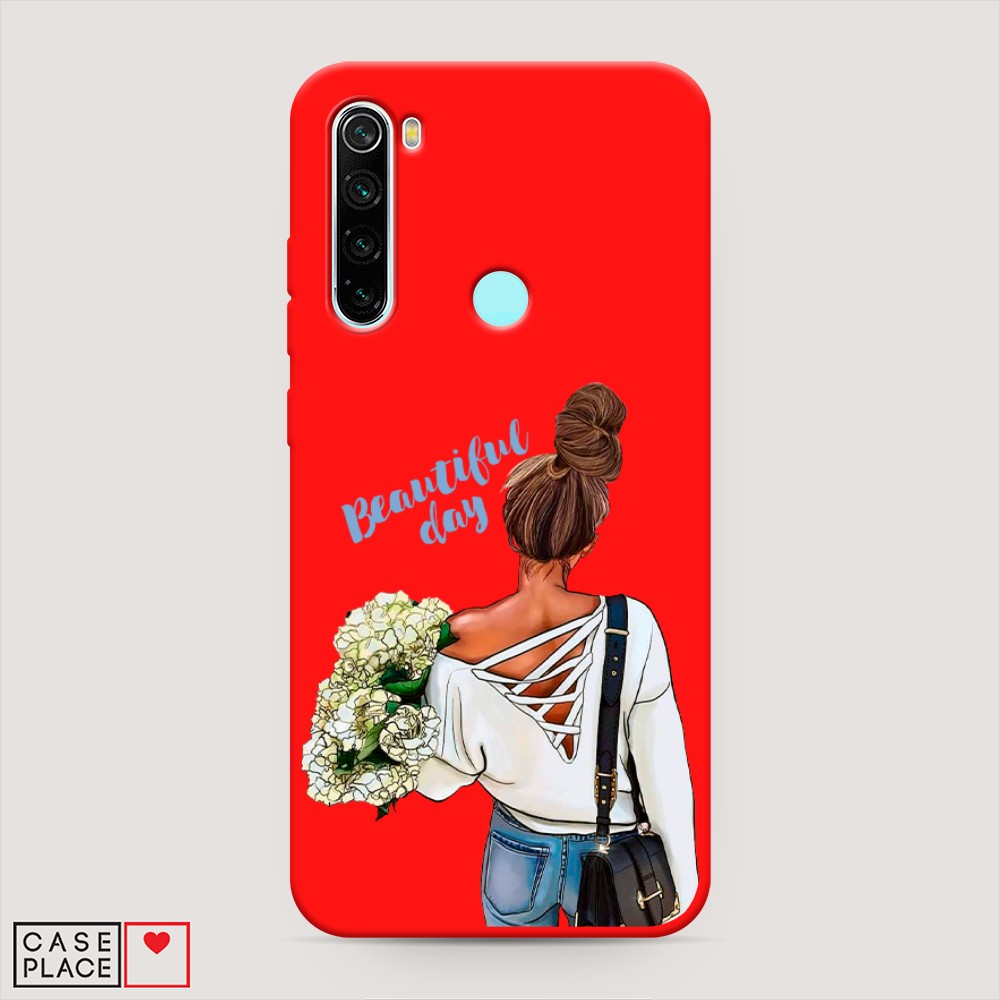 фото Матовый силиконовый чехол "beautiful day vector" на xiaomi redmi note 8 awog