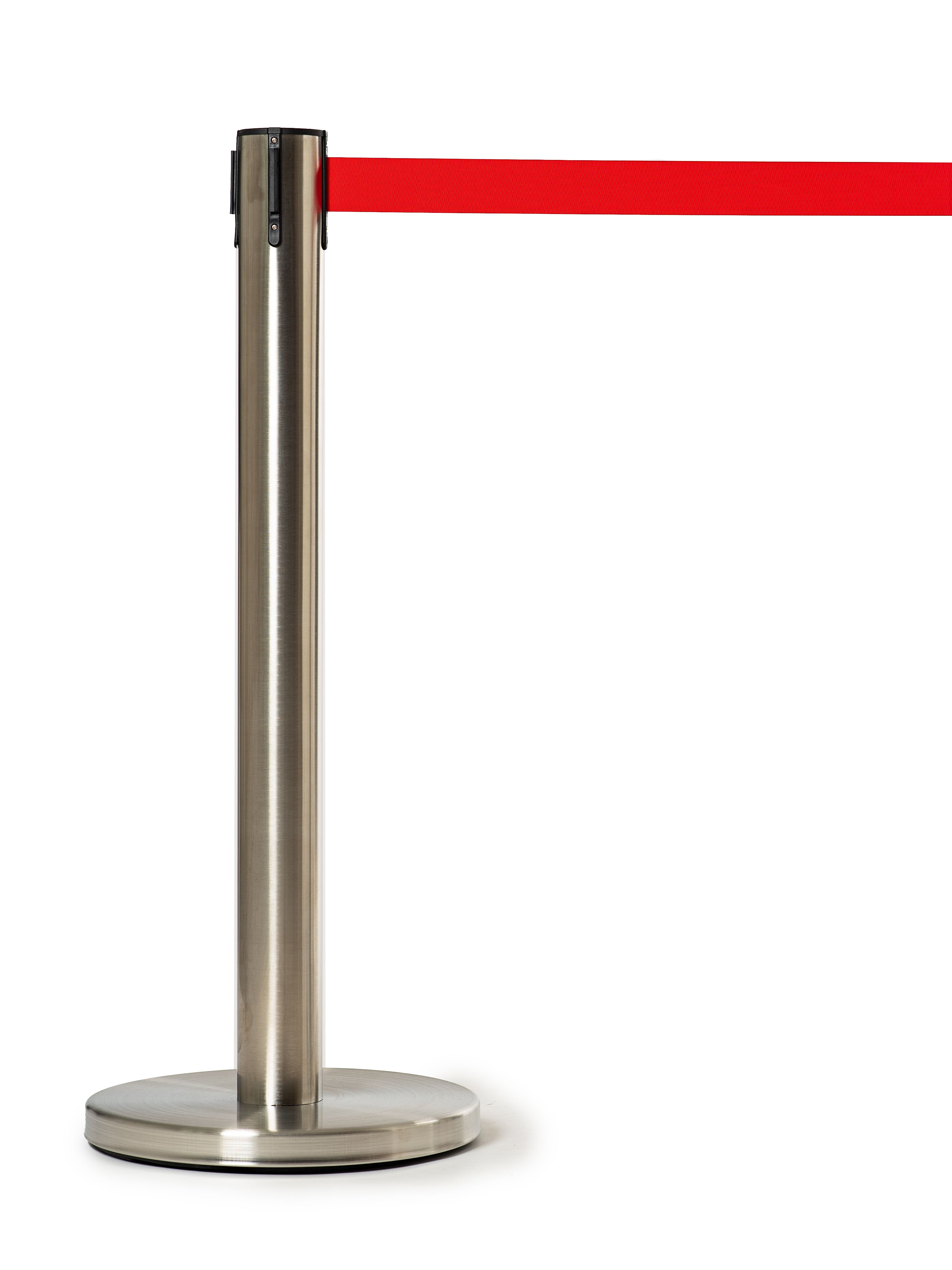 Мобильная стойка с красной лентой 5 метров (плавный ход)