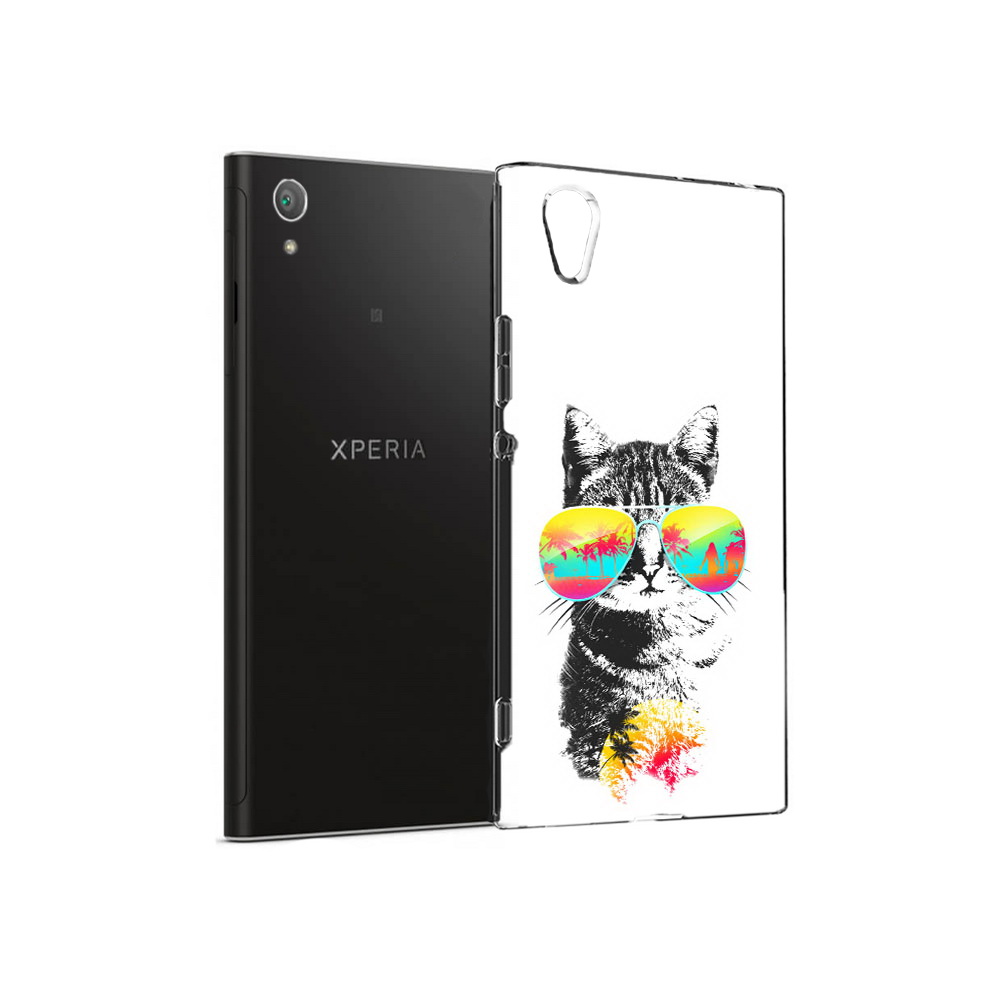 

Чехол MyPads Tocco для Sony Xperia XA1 Plus крутой кот (PT77220.224.425), Прозрачный, Tocco