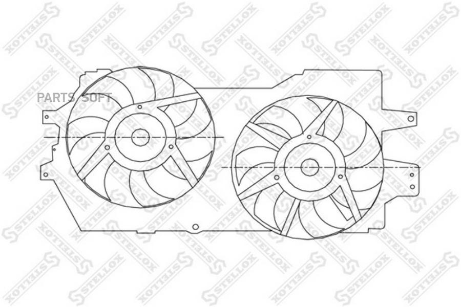 

STELLOX 2999107SX 29-99107-SX_вентилятор охлаждения! Chrysler Voyager 96 1шт