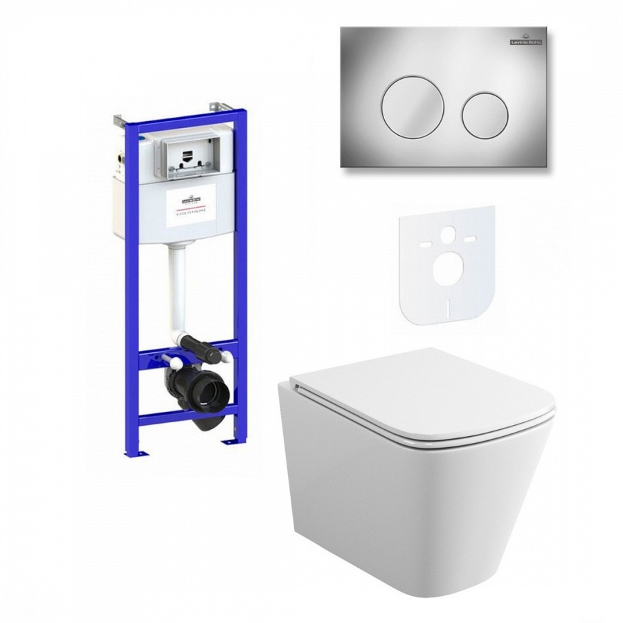 

Максимальный комплект 6 в 1 для установки инсталляции с подвесным унитазом Teymi Helmi S, Lina/Helmi T70006