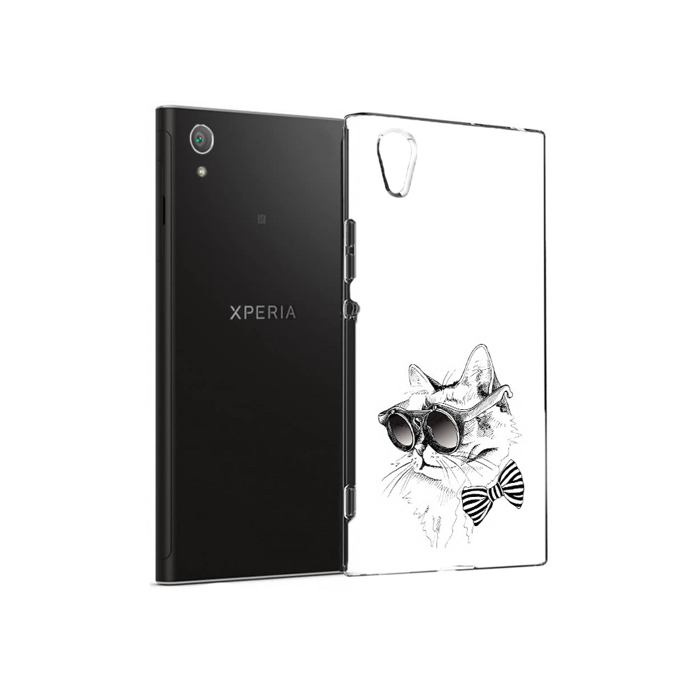 

Чехол MyPads Tocco для Sony Xperia XA1 Plus крутая кошка в очках (PT77220.224.421), Прозрачный, Tocco