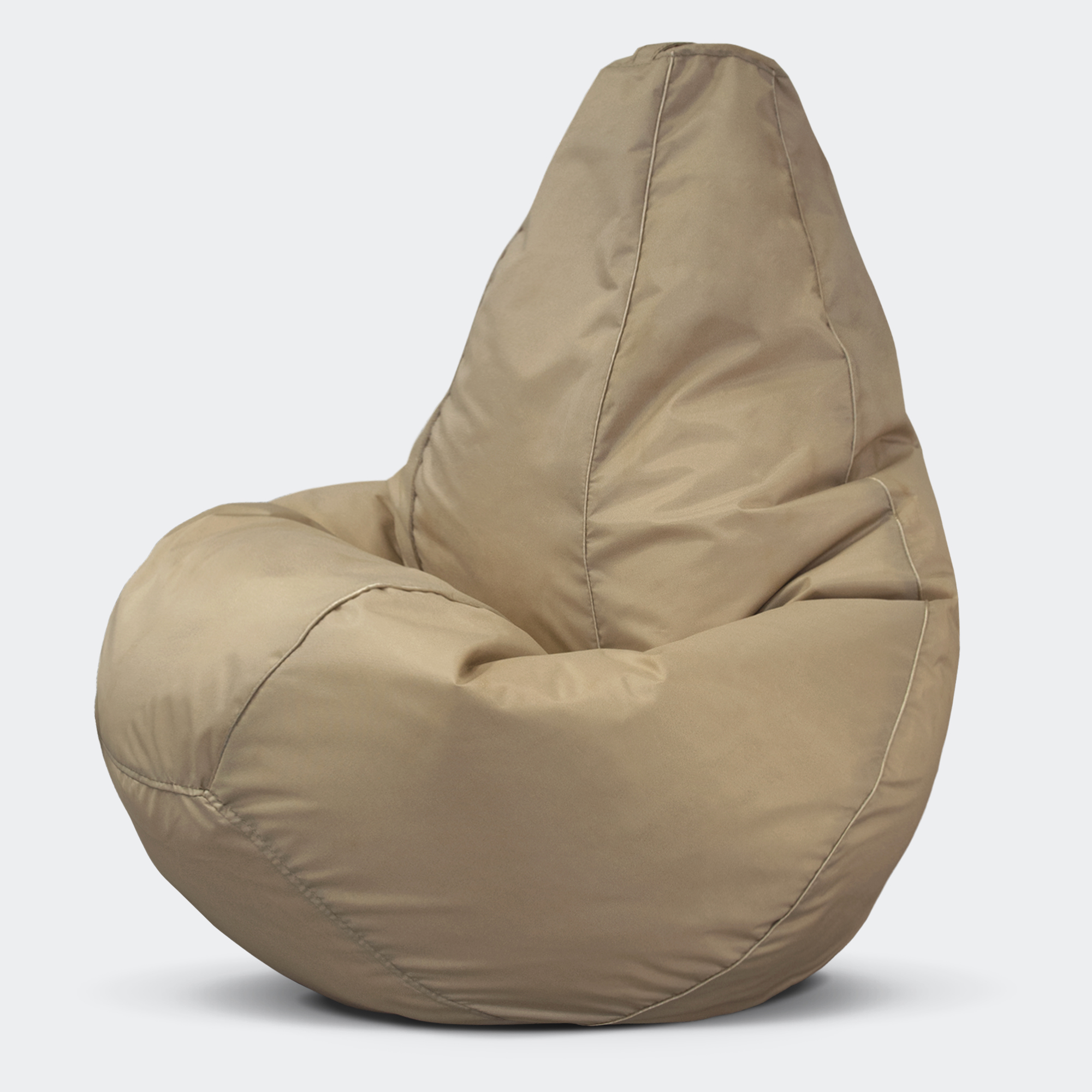 фото Кресло-мешок puflove пуфик груша, размер xxxl, бежевый оксфорд
