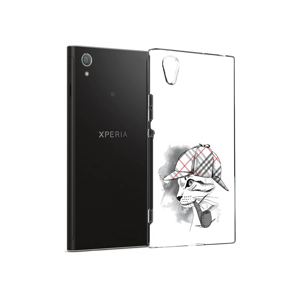 Чехол MyPads Tocco для Sony Xperia XA1 Plus кошка с трубкой (PT77220.224.405)