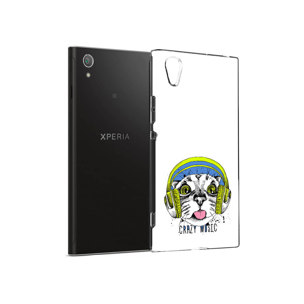 Чехол MyPads Tocco для Sony Xperia XA1 Plus кошка в наушниках рисунок (PT77220.224.403)