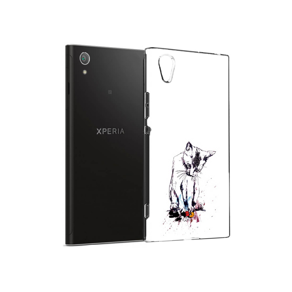 

Чехол MyPads Tocco для Sony Xperia XA1 Plus кот и микки (PT77220.224.399), Прозрачный, Tocco