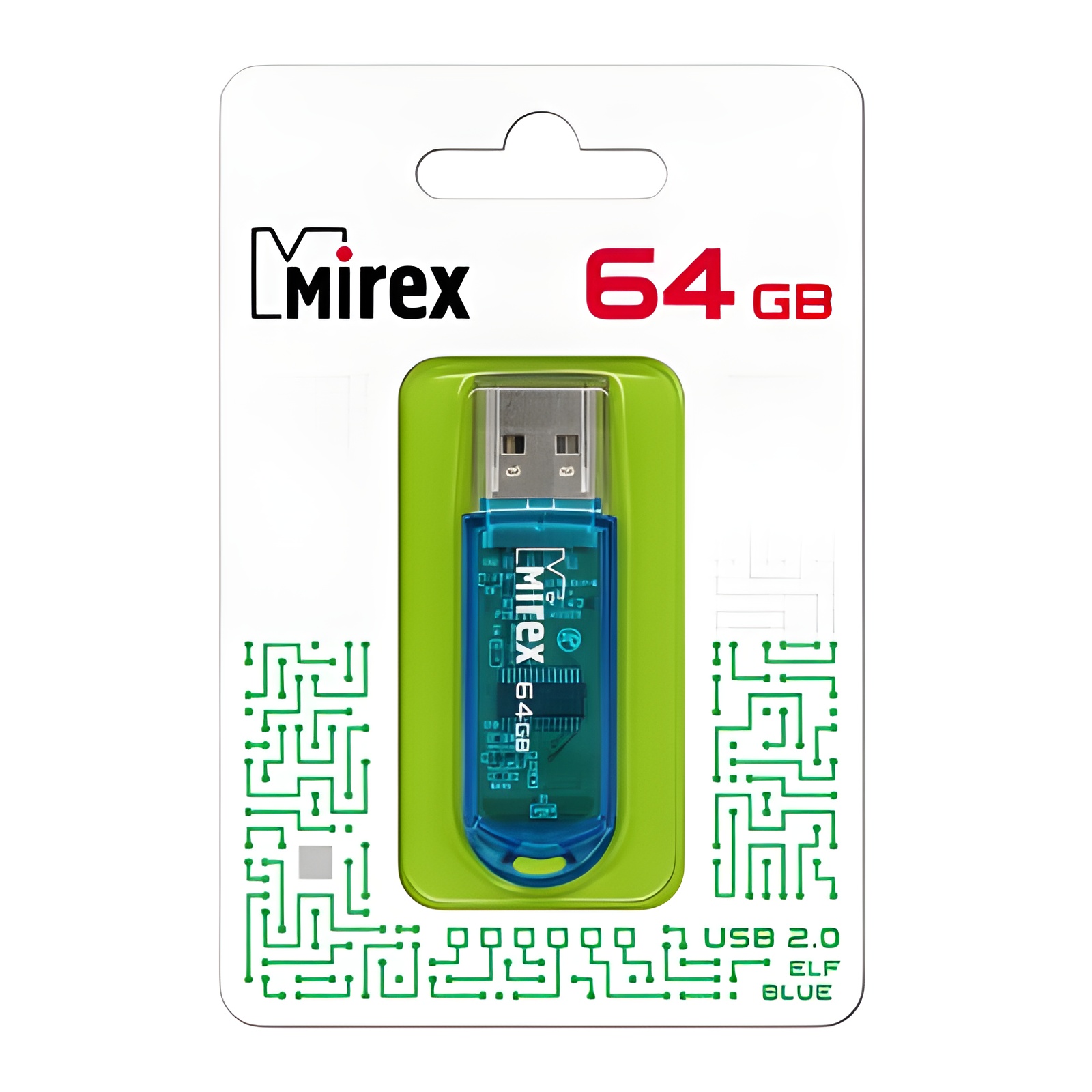 

Флешка MIREX Elf 64ГБ Blue (13600-FMUBLE64), Elf