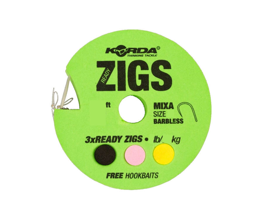 Рыболовный поводок Korda Ready Zigs прозрачный 3,6 кг, 300 см, 3 шт