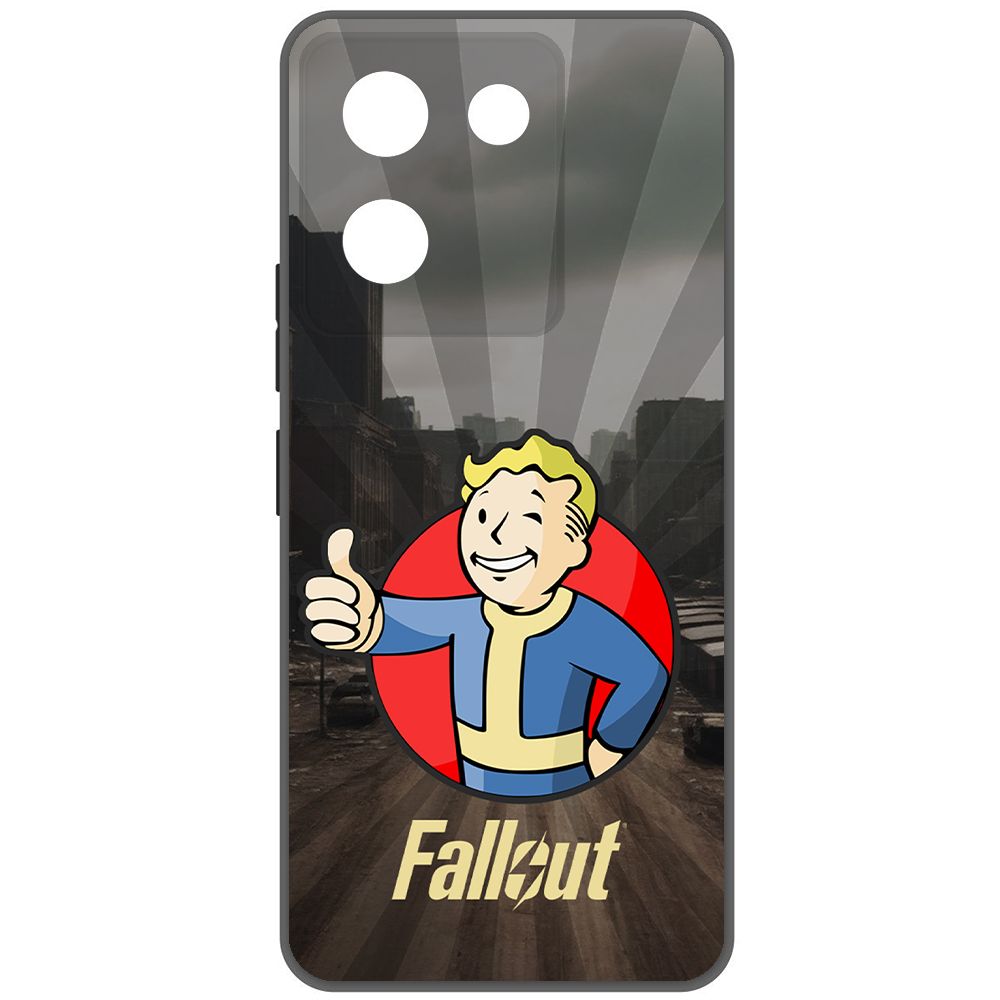 

Чехол-накладка Krutoff Soft Case Фоллаут (Fallout) - Волт-бой для Vivo Y27s черный