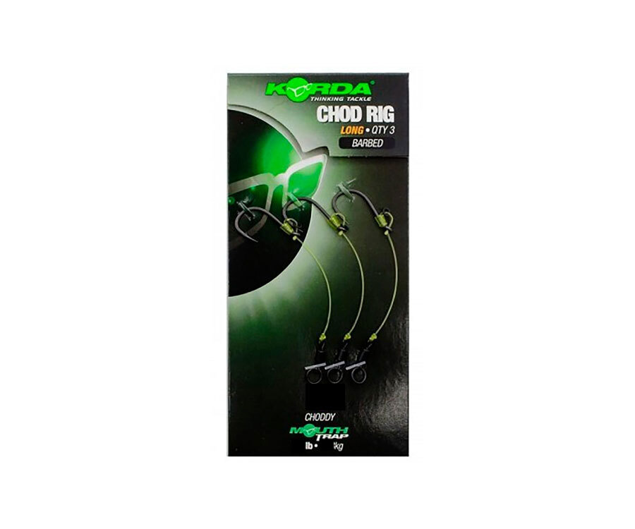 

Рыболовный поводок Korda 2,5 см, 6.8 кг, сталь, 3 шт., Серый, Chod Rig Long