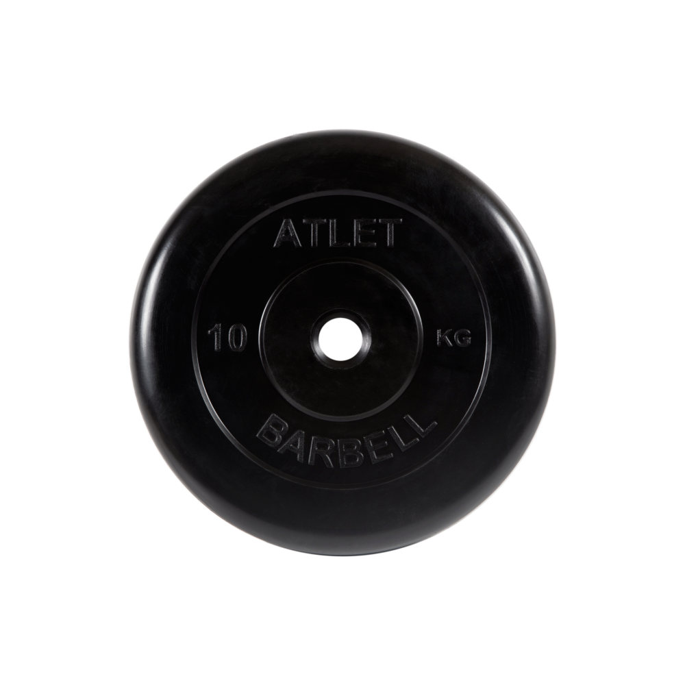 

Диск (блин) MB Barbell Atlet 10 кг 31 мм., Черный, 10 кг 31 мм.