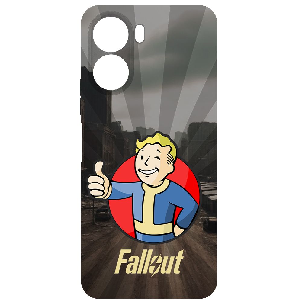 

Чехол-накладка Krutoff Soft Case Фоллаут (Fallout) - Волт-бой для Vivo Y16 черный