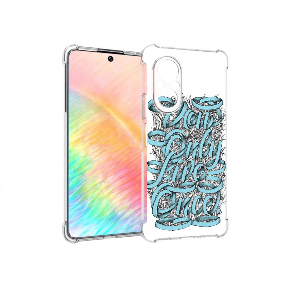 

Чехол MyPads Tocco для Honor 50 SE слова из ленты абстракция (PT223907.20.607), Прозрачный, Tocco