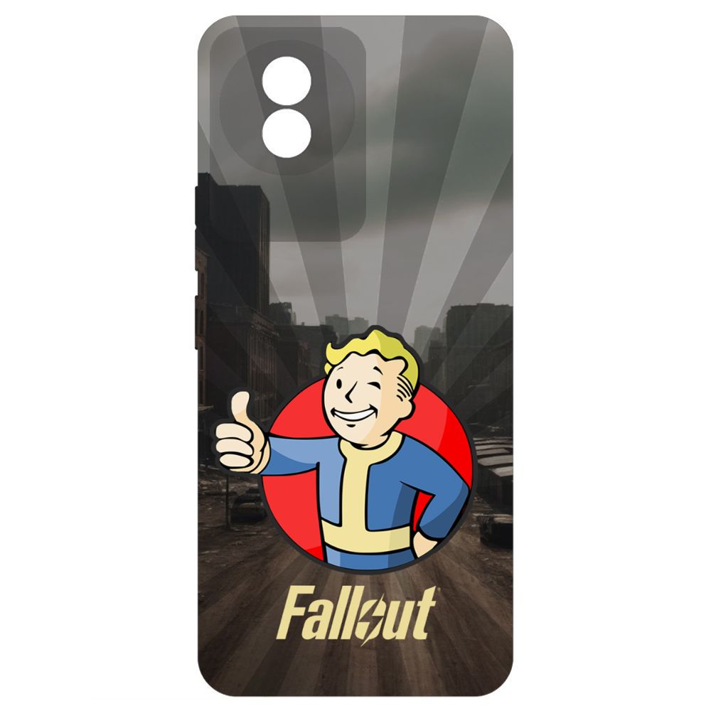 

Чехол-накладка Krutoff Soft Case Фоллаут (Fallout) - Волт-бой для Vivo Y02 черный