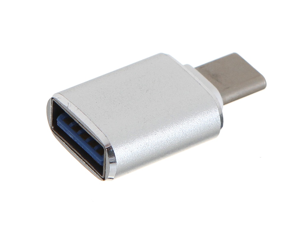 

Аксессуар GCR USB Type-C - USB 3.0 M/AF Silver GCR-52302, Серебристый, GCR-52302