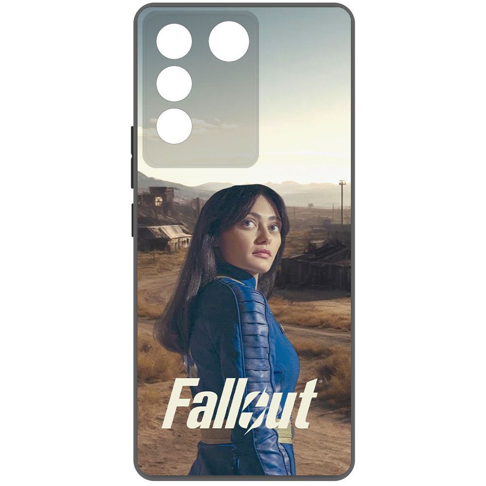 

Чехол-накладка Krutoff Soft Case Фоллаут (Fallout) - Люси в пустошах для Vivo V27e черный