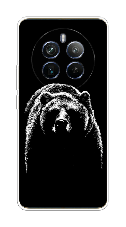 

Чехол на Realme 12+ "Медведь в ночи", Белый;черный, 2516350-1