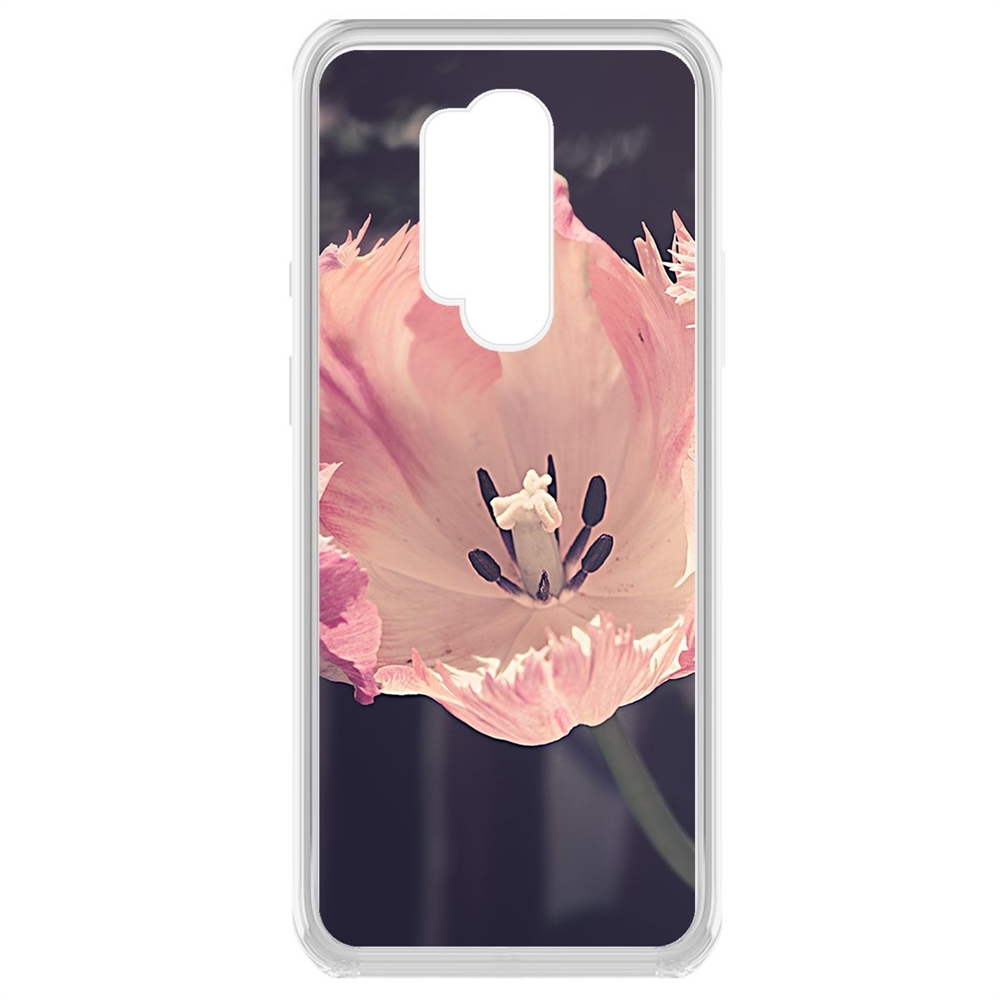 фото Чехол-накладка krutoff clear case тюльпан для oneplus 8 pro