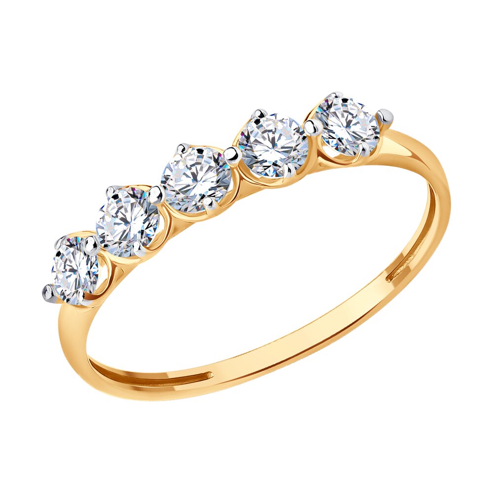 

Кольцо из золота р. 18,5 Diamant 51-110-02785-1, фианит, 51-110-02785-1