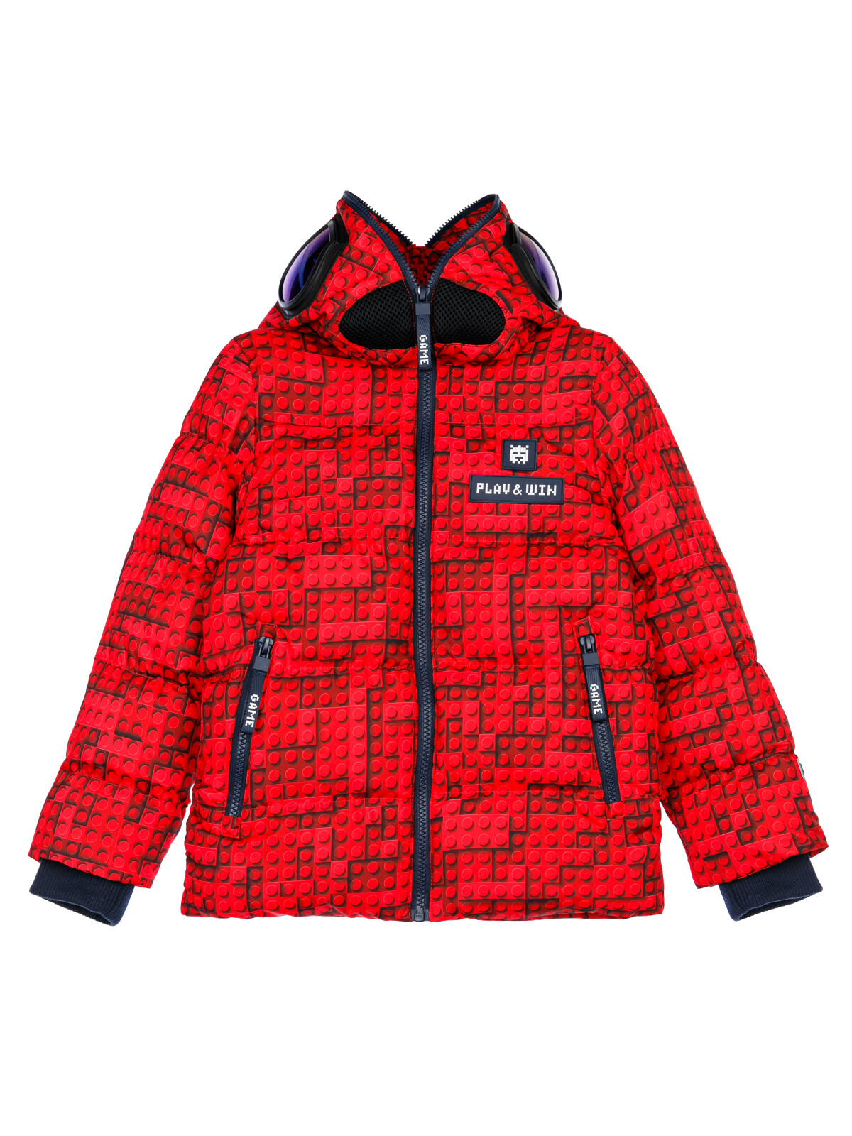 Куртка детская PlayToday 12412097, красный,черный, 116
