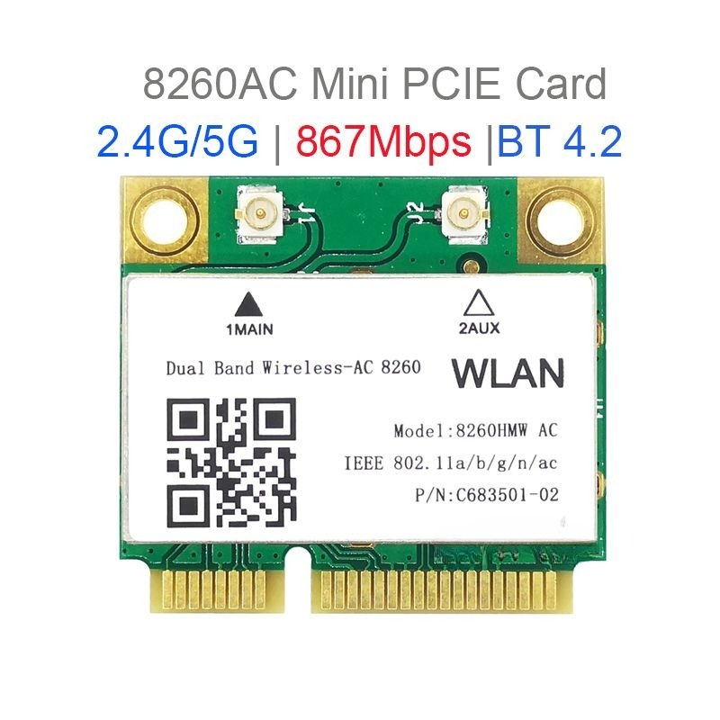 

Приемник Wi-Fi NoBrand Mini PCI-e 802.11ac, Зеленый;белый