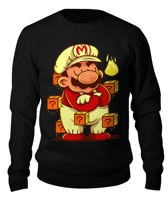 

Свитшот унисекс Printio Марио черный XS, Марио
