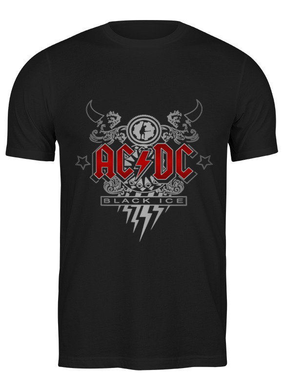 

Футболка мужская Printio Ac/dc. black ice черная M, Ac/dc. black ice