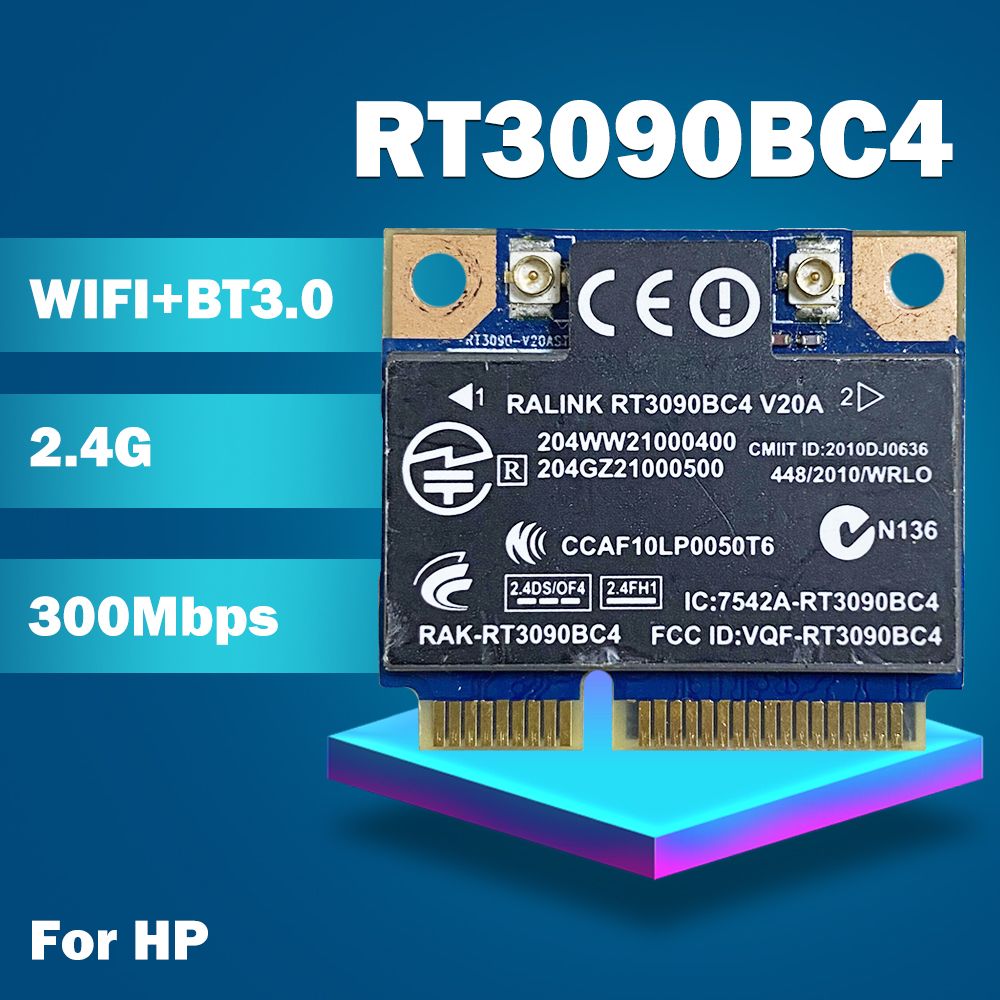 

Приемник Wi-Fi NoBrand для ноутбука; для компьютера Mini PCI-e 802.11n; 802.11a; 802.11g, Зеленый;белый