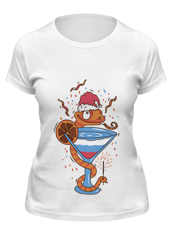 

Футболка женская Printio New year белая 2XL, Белый, New year