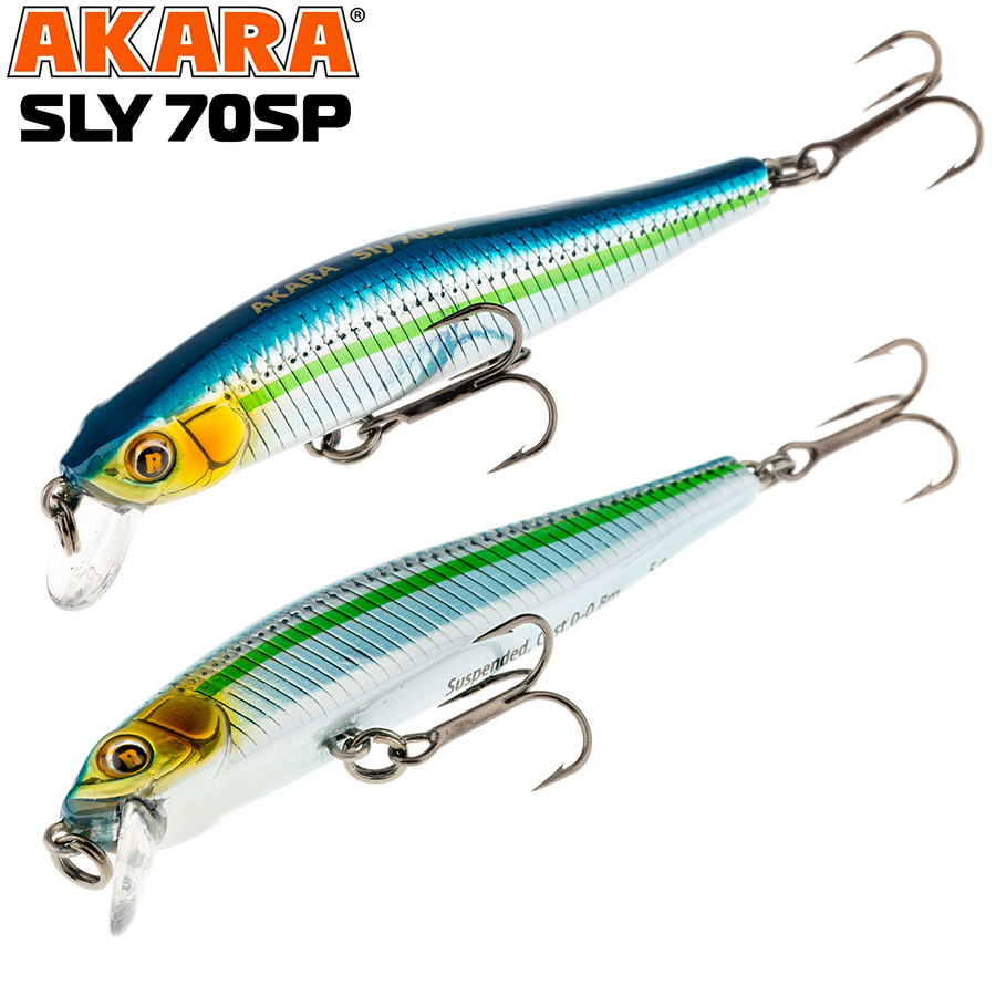 

Воблер Akara Sly 70SP 5 гр 3/17 oz 2,8 in A81, Разноцветный, Sly