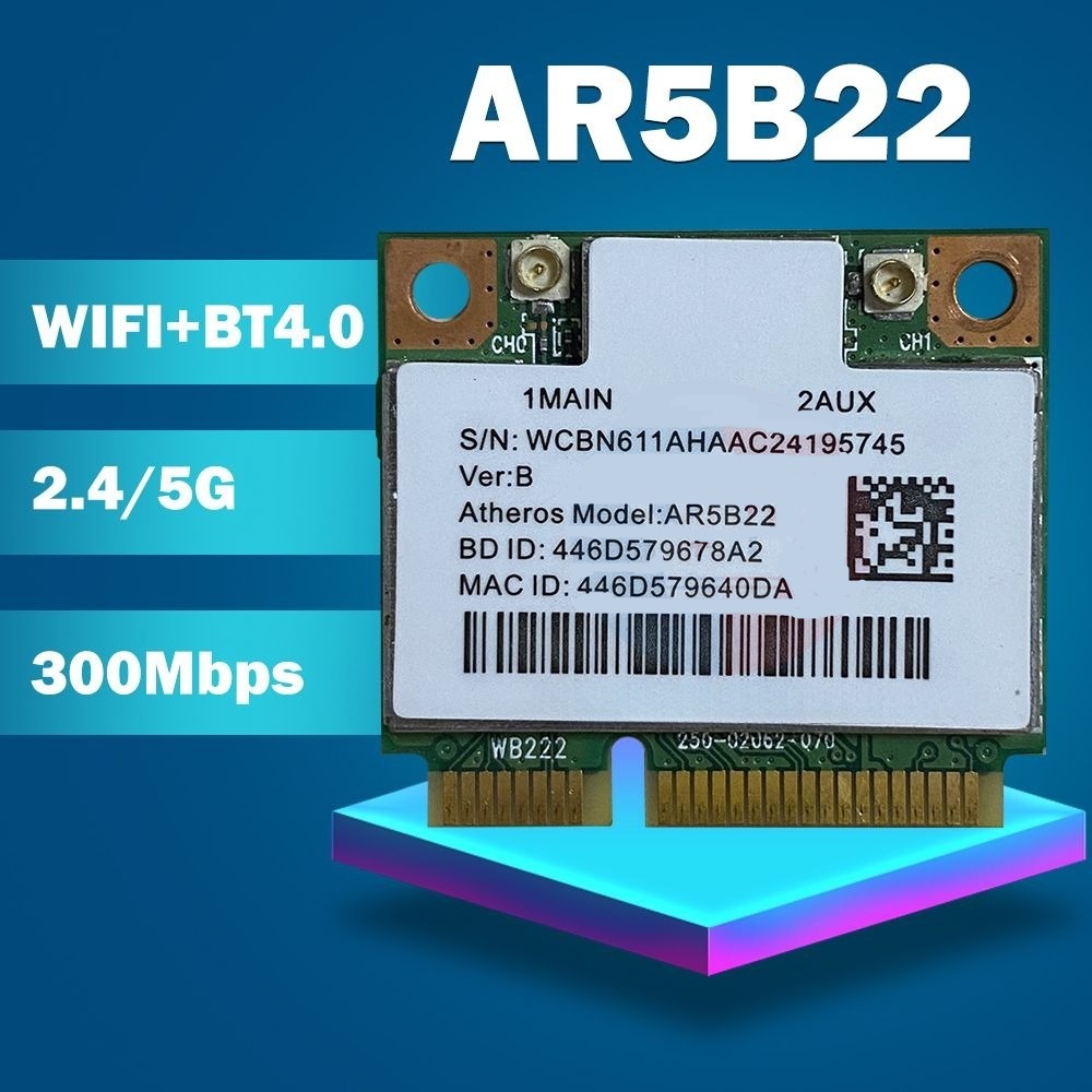 

Приемник Wi-Fi NoBrand Mini PCI-e 802.11n; 802.11a; 802.11g, Зеленый;белый