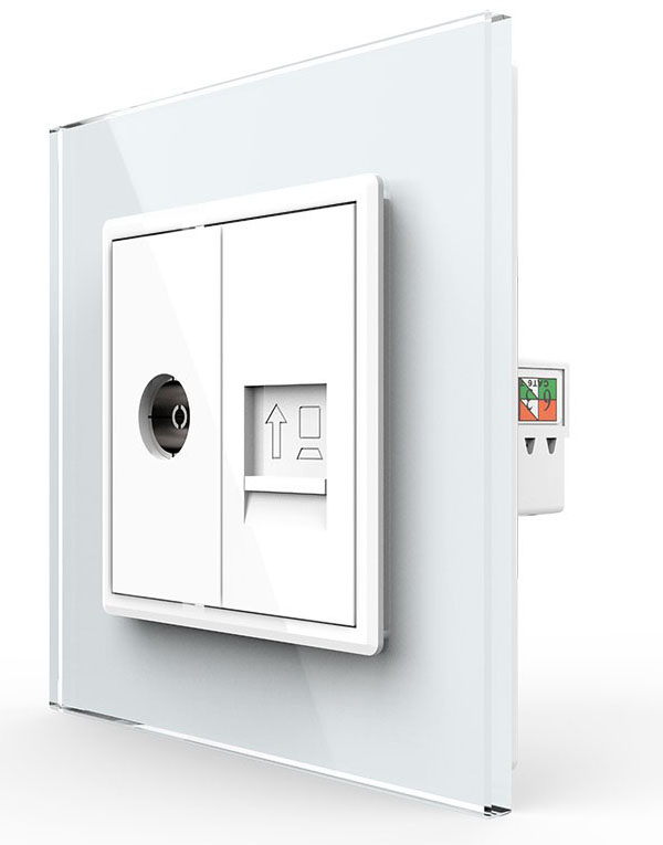 

VL-C791VC-11 Розетка Livolo ТВ/КОМП RJ-45 Белая, Розетка Livolo ТВ/КОМП RJ-45 Белая