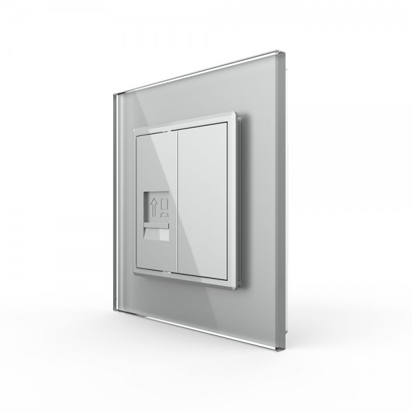 

VL-C791C-15 Розетка Livolo КОМП RJ-45 Серая, Розетка Livolo КОМП RJ-45 Серая