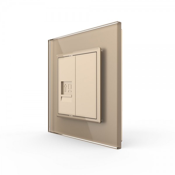

VL-C791C-13 Розетка Livolo КОМП RJ-45 Золотая, Розетка Livolo КОМП RJ-45 Золотая