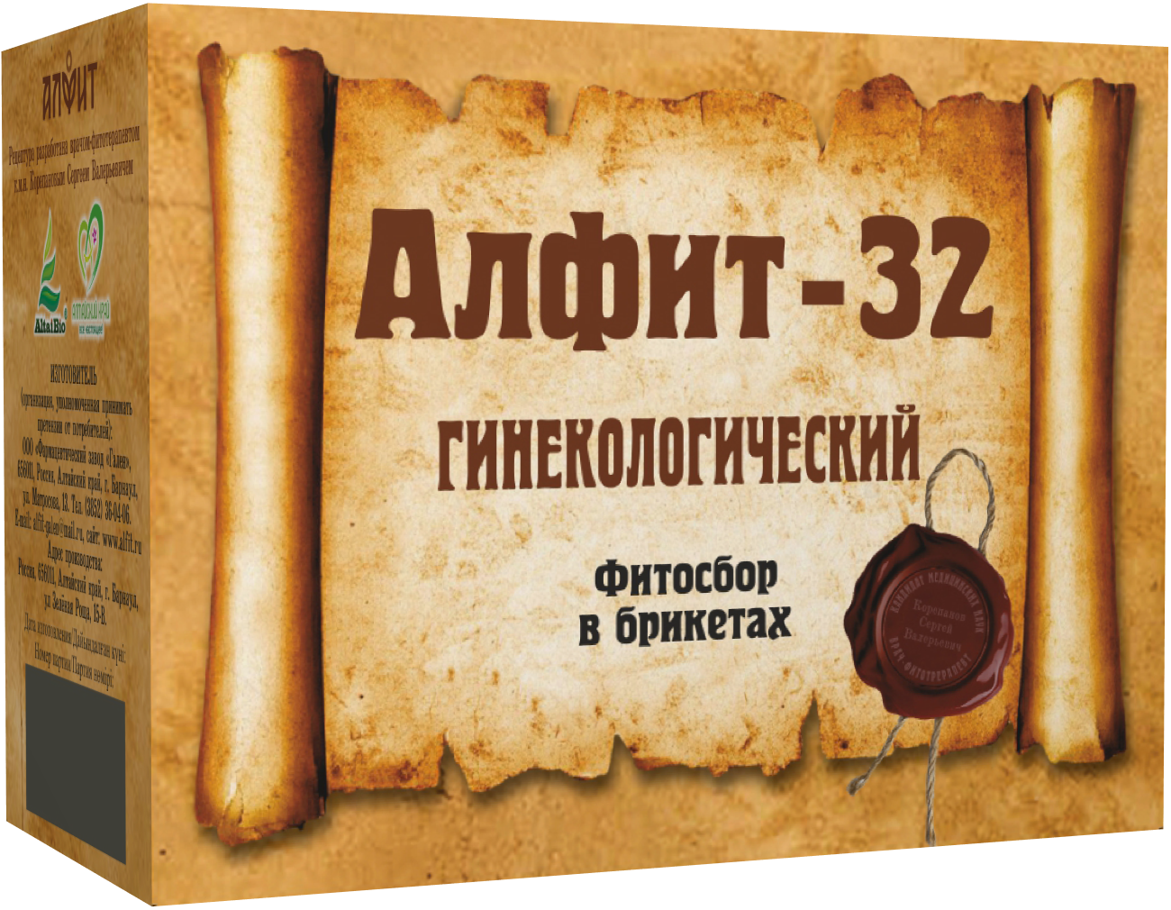 

ЧН "Алфит-32" гинекологический брикеты 60 шт. по 2 г