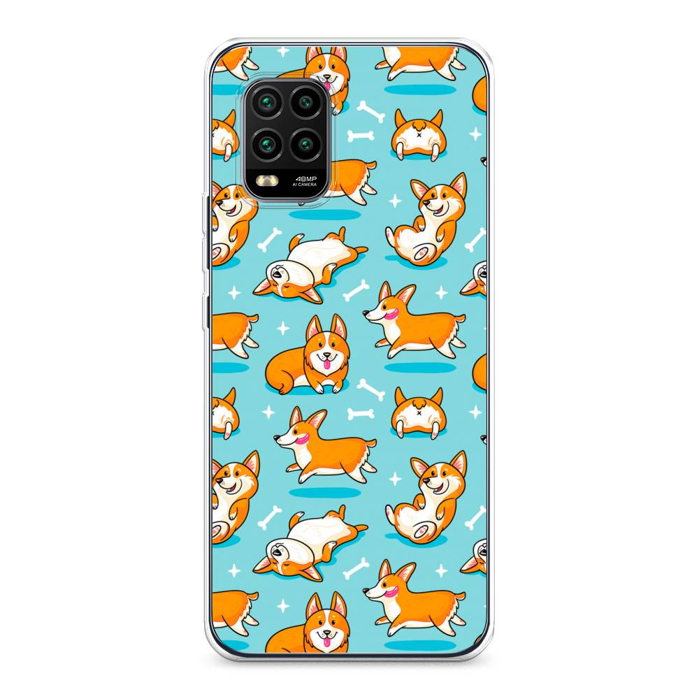 

Чехол Awog на Xiaomi Mi 10 Lite "Веселые корги", Разноцветный, 38550-2