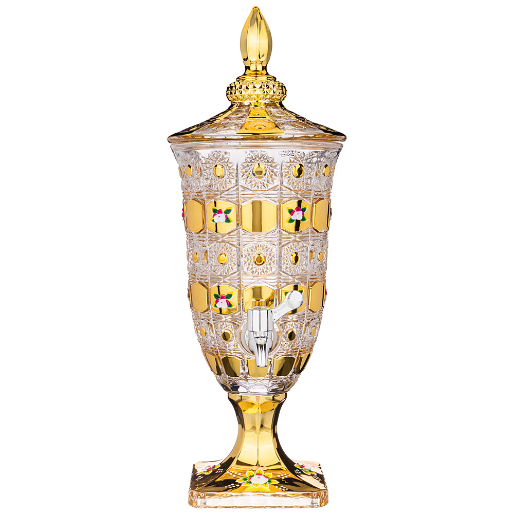 фото Диспенсер для напитков лимонадница lefard gold glass 2л 16*16*45см