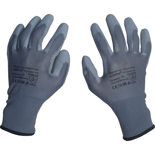 Перчатки Scaffa PU1350P-DG размер 11 перчатки scaffa размер 10 dy1350frb b blk 10