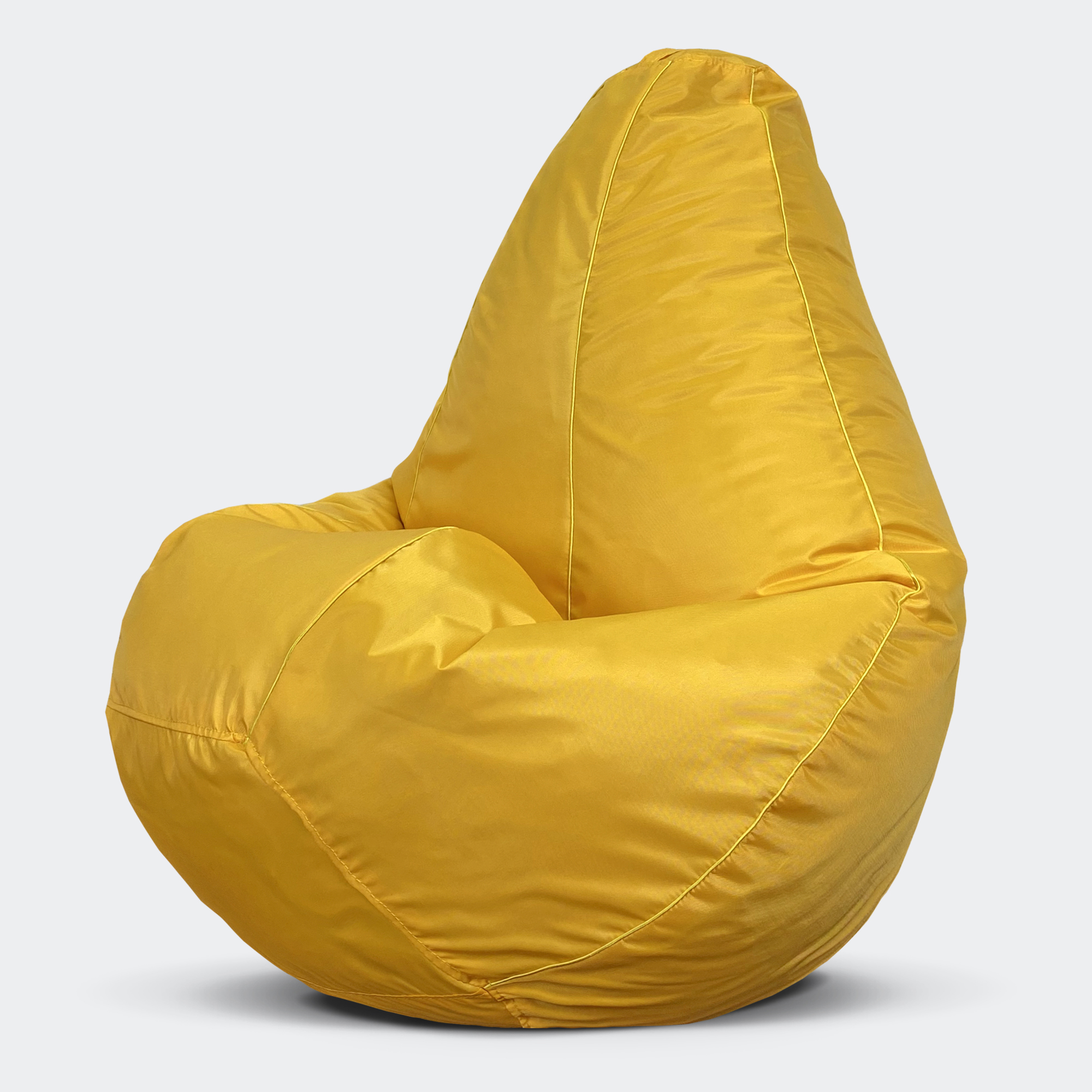 фото Кресло-мешок puflove пуфик груша, размер xxl, желтый оксфорд
