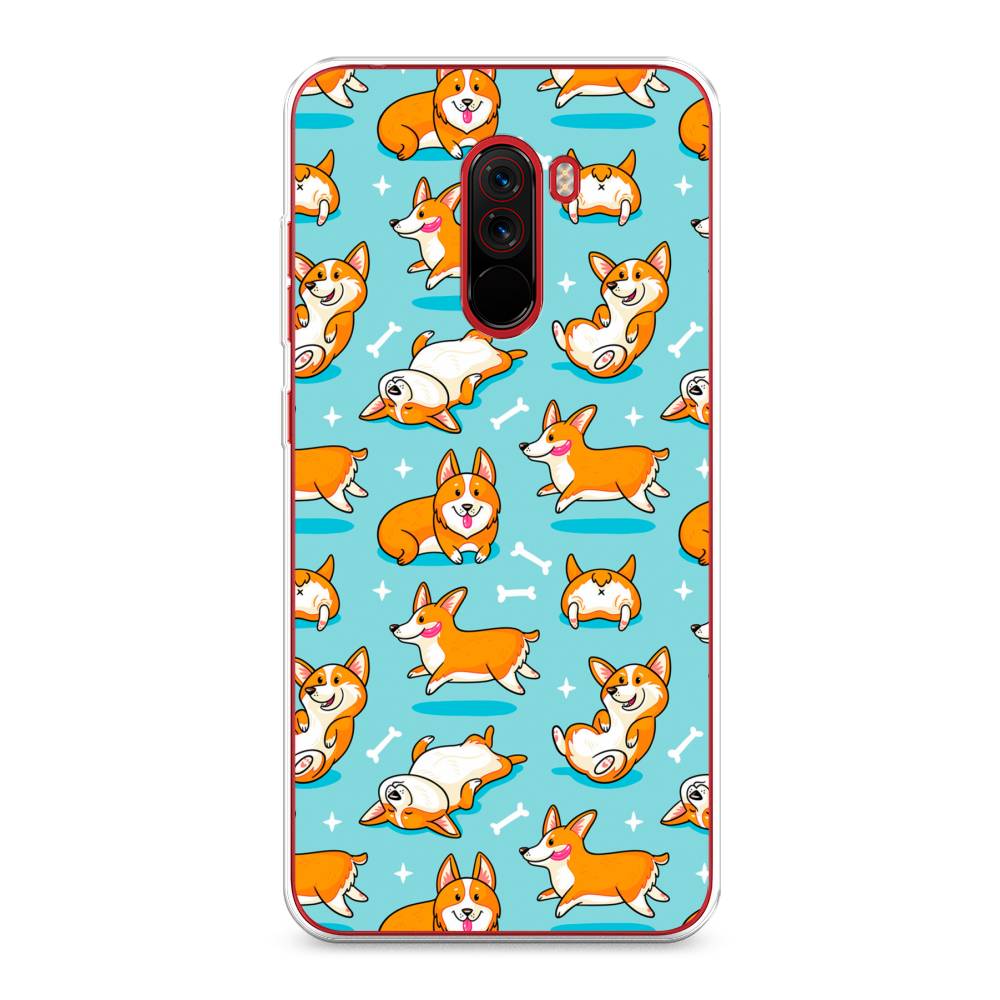 

Чехол Awog на Xiaomi Pocophone F1 "Веселые корги", Разноцветный, 34450-2