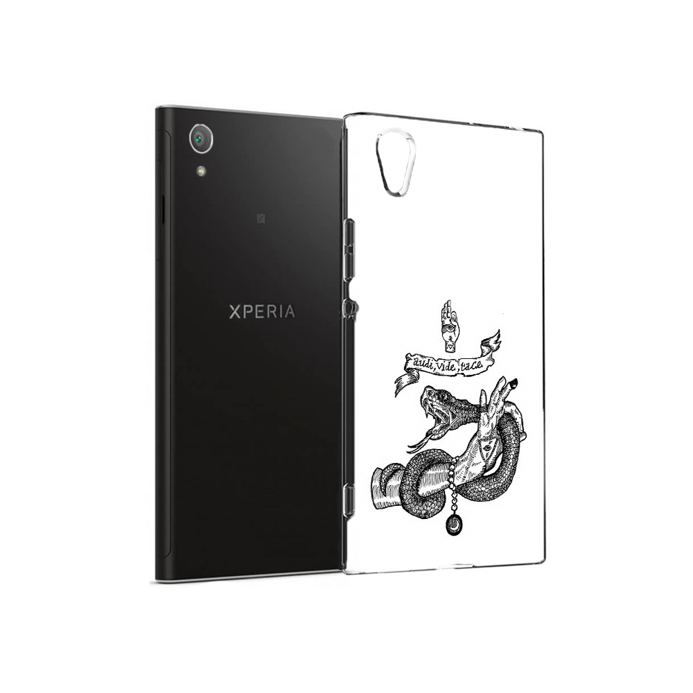 

Чехол MyPads Tocco для Sony Xperia XA1 Plus змея на руке рисунок (PT77220.224.366), Прозрачный, Tocco