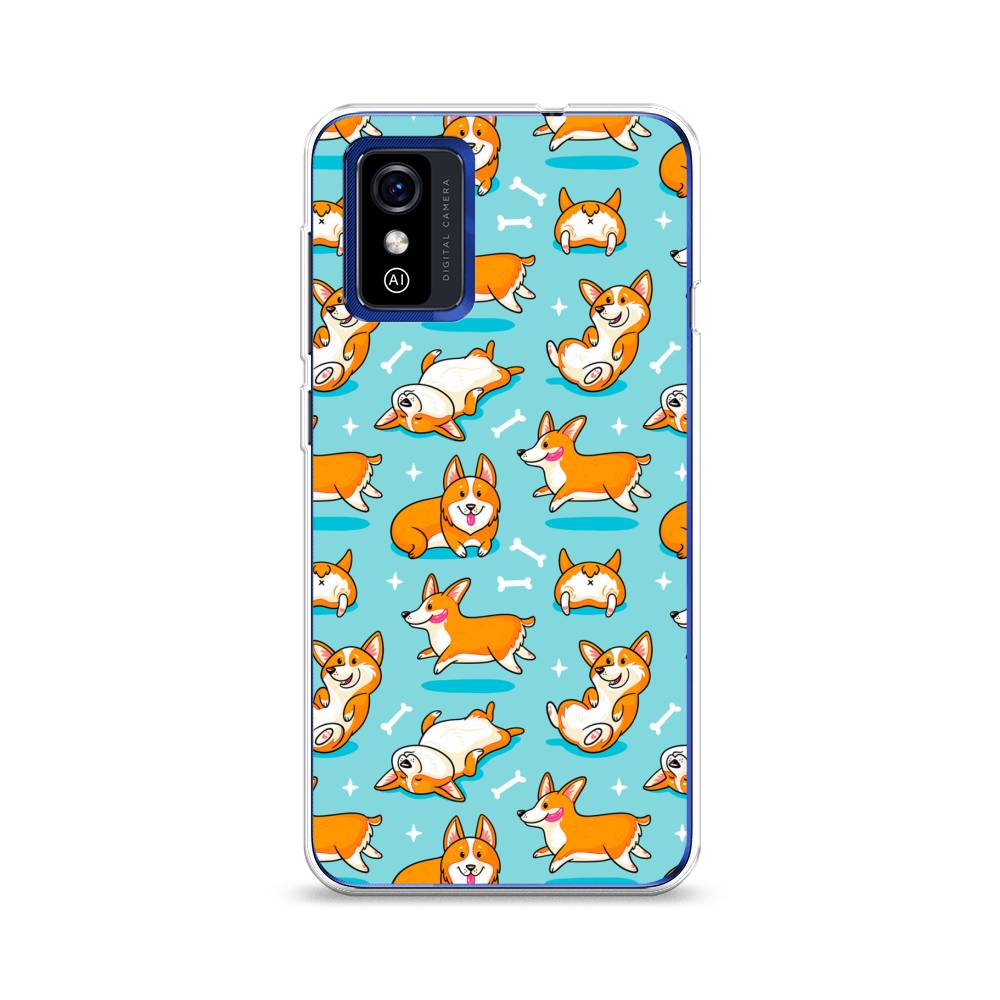 

Чехол Awog на ZTE Blade L9 / ЗТЕ Блэйд L9 "Веселые корги", Разноцветный, 135250-2