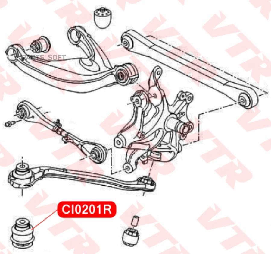 

Сайлентблок Продольного Рычага Задней Подвески VTR CI0201R