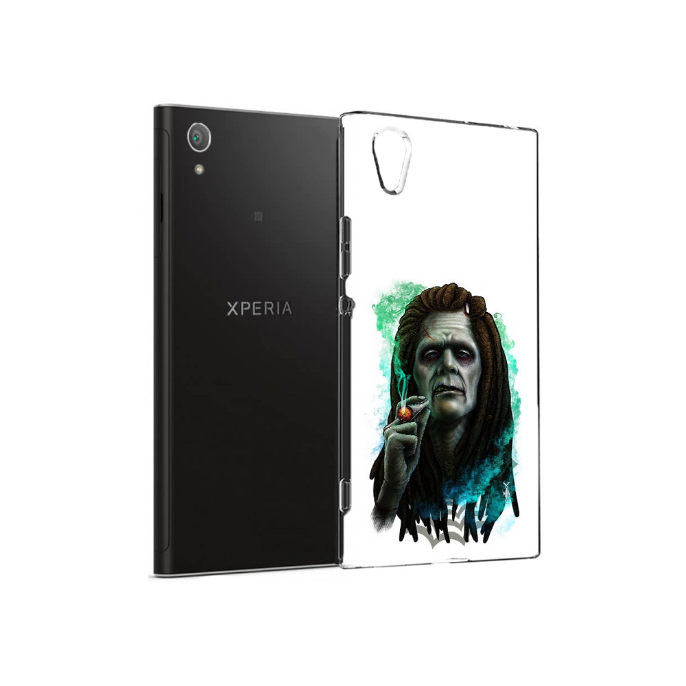 

Чехол MyPads Tocco для Sony Xperia XA1 Plus зеленый мужчина с сигаретой (PT77220.224.360), Прозрачный, Tocco