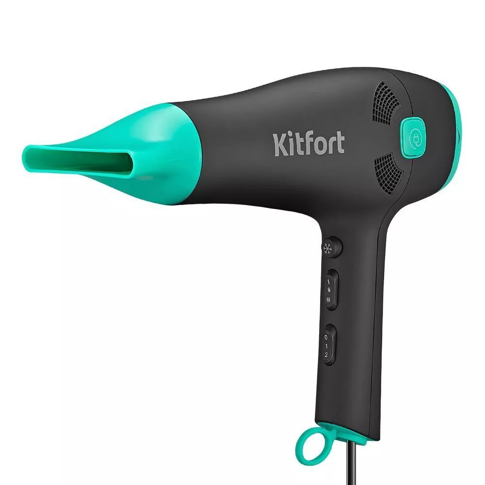 Фен Kitfort КТ-3222 2000 Вт черный прозрачные волосы эластичное связывание хвост держатель инструменты для укладки